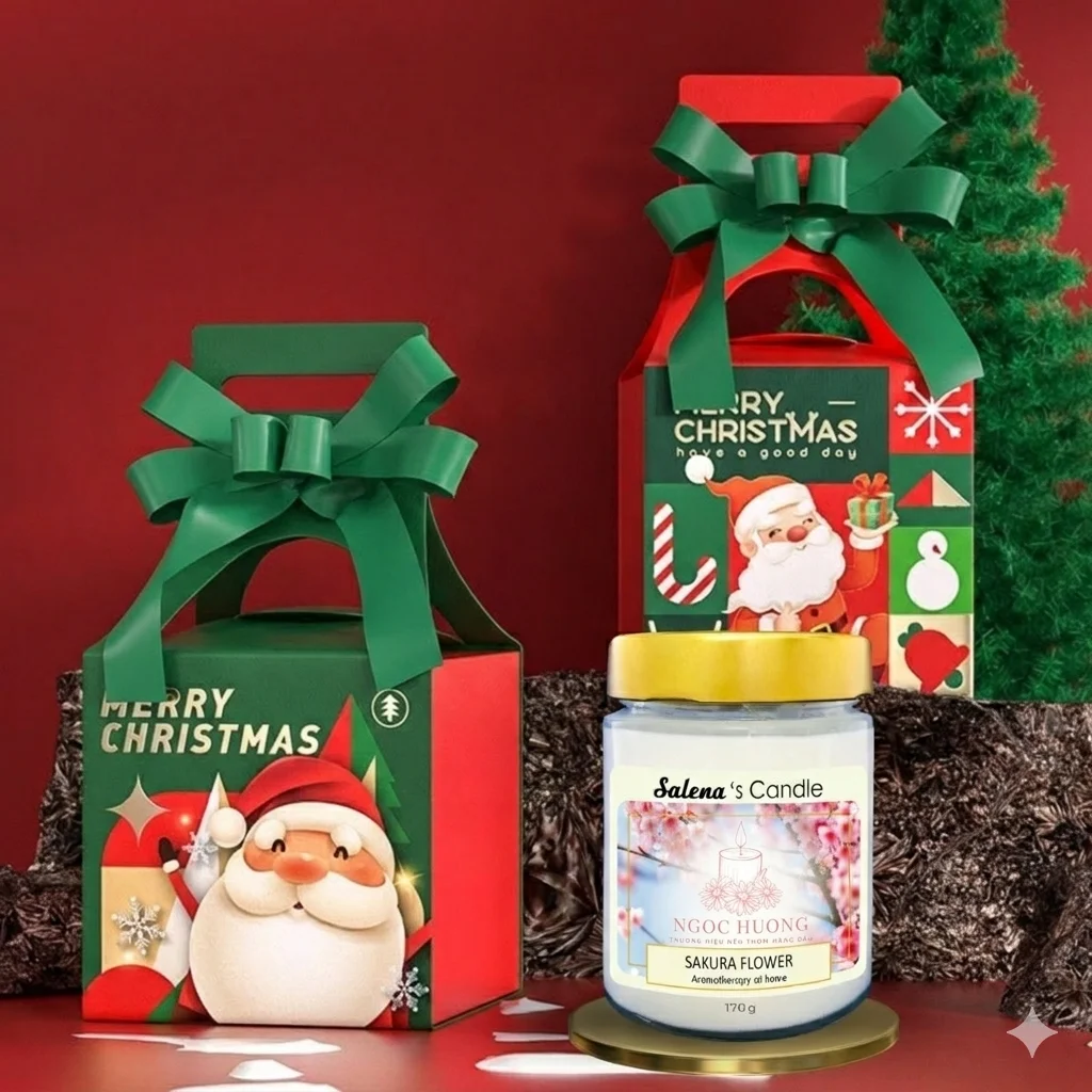 Set quà Noel nến thơm handmade